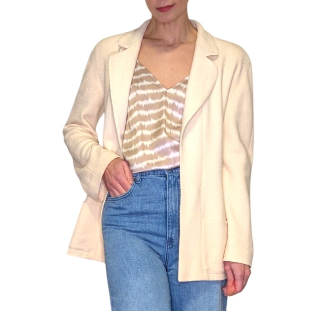 Vintage Chanel 1999 Cruise Collection Blazer Jacket Ivory Cream CC logo FR38 | 6 - Picture 3 of 15